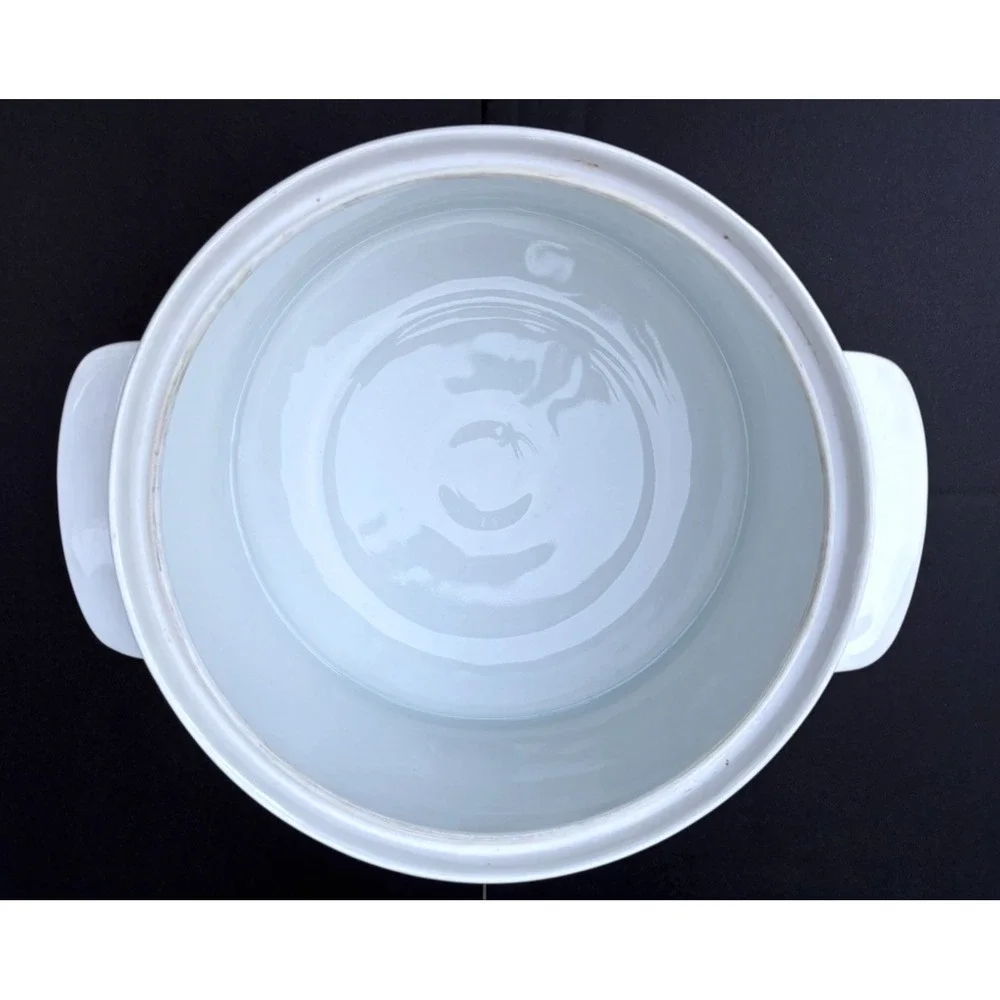 Vintage HTF Renner Medallion casserole dish orange op art design 1970's damage